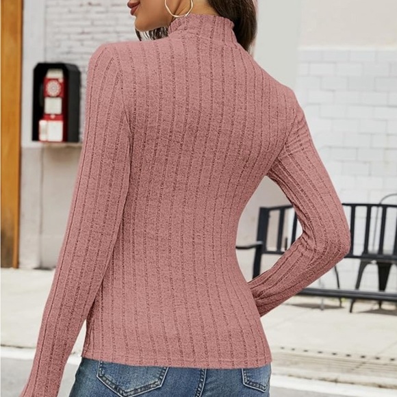 Mock Neck Ribbed Knit Sweater *NEW* - Picture 9 of 11